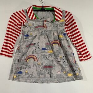 Cotton Dress Whimsical Print Long Sleeve Casual Kids Girl Size 2T/3T XS‎